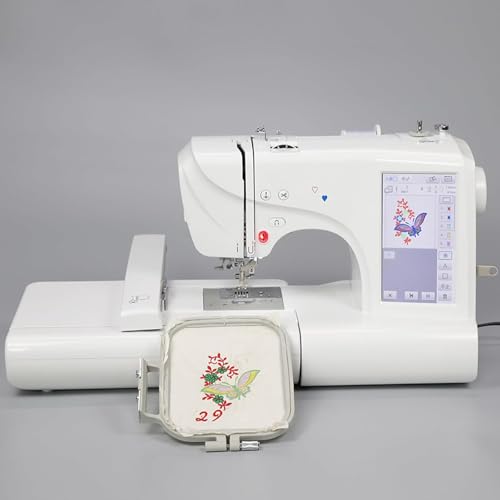 Skomputeryzowana maszyna do szycia i haftowania z 7-calowym ekranem LCD, port USB do łatwego przenoszenia, dla początkujących i hobbystów