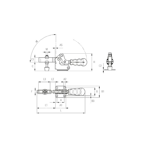 Grapa rapida horizontal M6 pour bloquer vos pièces sans glissement - 3