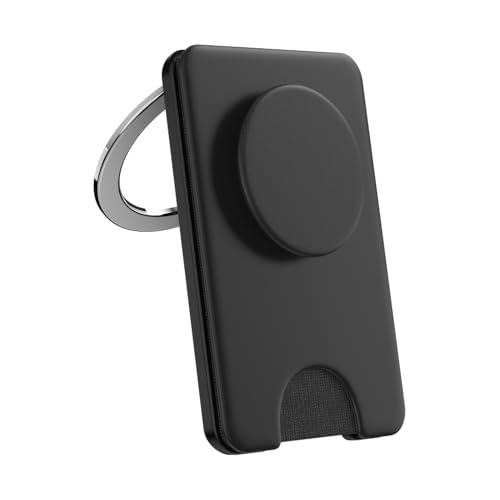 Image of PopSockets Kick-Out Wallet for MagSafe, Adjustable Kickstand, Magnetic Stand - Black