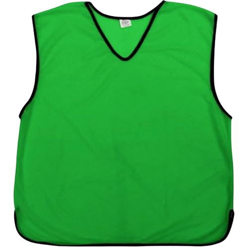 Petos de fútbol transpirables pack de 10 baberos de malla verde para rugby y cricket