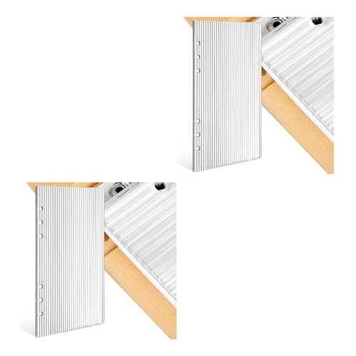 Angoily A5 Acrylic Binder Cover, 2pcs Transparent 6 Hole Budget Binder for Office, Acrylic Protector 6 Hole Notebook Cover Notebook Shell