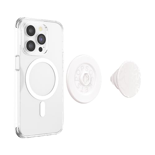 PopSockets Phone Grip for MagSafe with Kickstand, Magnetic Stand, Swappable Top, Secure Hold for iPhone MagSafe Cases, Phone & Tablet Grip - Horchata