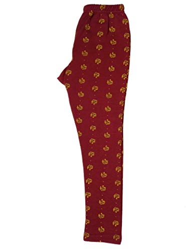 Image of IndiWeaves Girls Wollen Warm Printed Leggings for Winters(Maroon,Black,White,17-18Years) Pack of 3