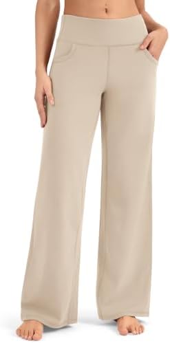 Yoga Pants Women Wide Leg Pants Woman with Pockets High Waist Stretch Dress Casual Sweatpants Petite/Regular/Tall