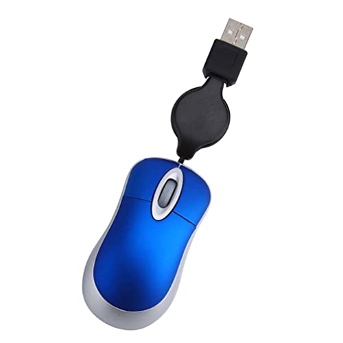 Image of Hemobllo Mini USB Wired Mouse 3-Pack Compact Portable Optical Mouse 1000Dpi Retractable Cord Travel Computer Compatible with Laptop Pc