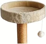 SHENGOCASE Cat Tree Tower Accessoires Pièces de rechange 13.5" Haut de la plate-forme de lit Perch pour les chats, Ajouter sur le lit de remplacement de chat, Beige, M8, Panneau de particules avec tissu Velboa