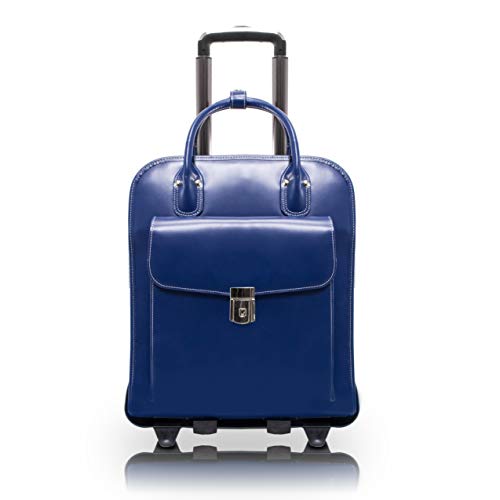 McKlein leather rolling laptop briefcase, 15"
