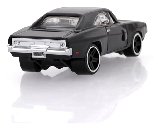 Image of 1:64 Scale Black Die-Cast Muscle Car Toy - Premium Collectible Vehicle Model with Pull Back Action for Kids & Adults