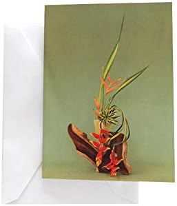 Blank Note Cards Set, Original Art Blank Greeting Cards, Eco Friendly Notecards with Ikebana Flower Photo, Eco Friendly Recycled Paper Stationery