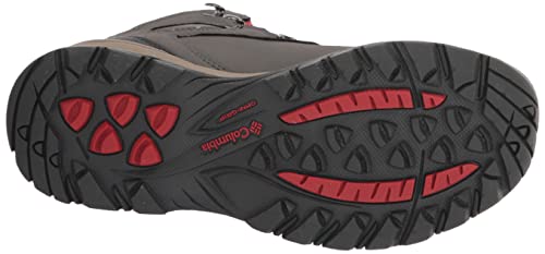 Columbia Newton Ridge Plus Bota de caminhada feminina, Coral, carvão/queimado, 8 Wide