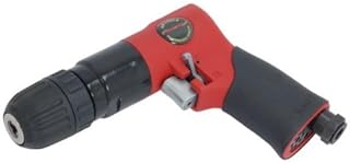 neilsen CT1086 3/8-Inch Keyless Reversible Air Drill - Red