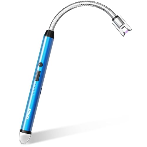 VEHHE Stabfeuerzeug – Elektrisches Feuerzeug, USB-C Wiederaufladbar mit 360° Flexiblem Hals, Windfest & Explosionssicher, Lichtbogen Feuerzeug Ohne...