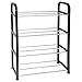 AC - Zapatero de 4 Niveles - 4 Alturas - 4 Pisos - Fabricado en Metal - Estantería Multiusos - Organizador para Zapatos - Ideal para recibidor, Pasillo o Dormitorio - 56 x 40 x 19 cm