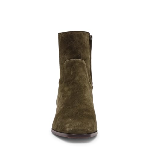 Steve Madden Women's Dusty Ankle Boot, Olive Suede, 6.5