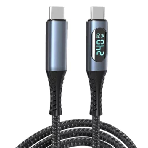 iFutniew Cable USB C con Pantalla LED Compatible con Vídeo 8K Cable de Carga USB C de 40 Gbps y 240 W