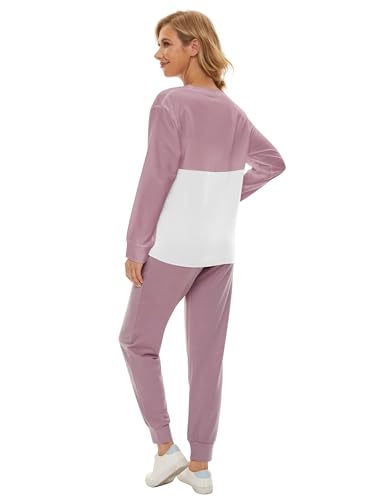 Image of Fengbay Two Piece Outfits for women Long Sleeve Crewneck Pullover Tops And Pants Sweatsuits Lounge Set with Pockets 2026