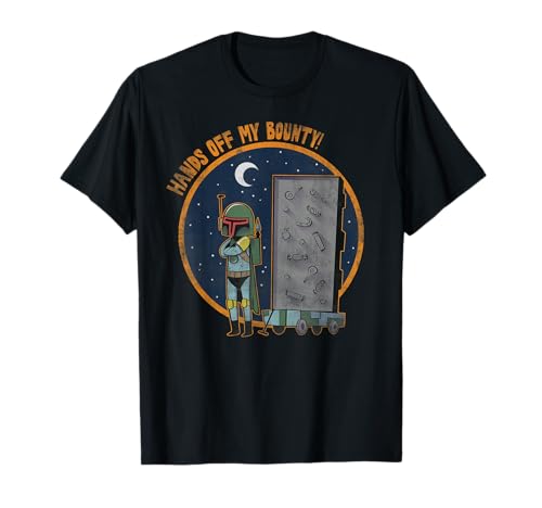 Idée cadeau Halloween : t-shirt Star Wars Boba Fett Hands Off My Bounty pour collectionneur