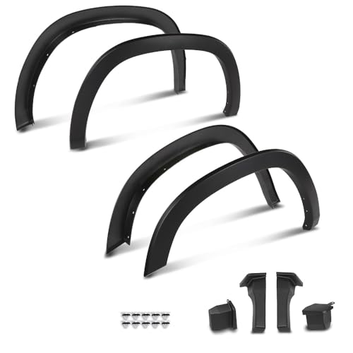 G-PLUS Fender Flares Compatible with Dodge Ram 1500 2019-2024 Not Fit 1500 Classic & Rebel & TRX Models Wheel Opening Molding Arch Trim 4PCS Black
