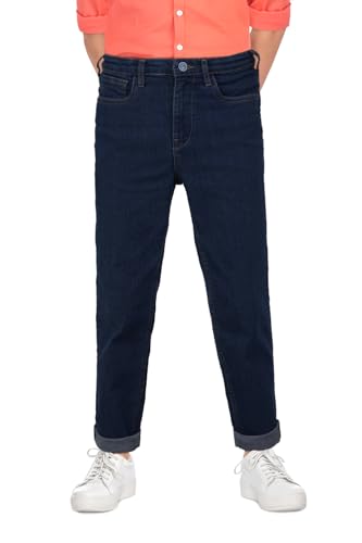 Image of Allen Solly Boys' Skinny Fit Jeans | Slim Denim Pants | Comfortable All-Day Feel | School & Casual Wear