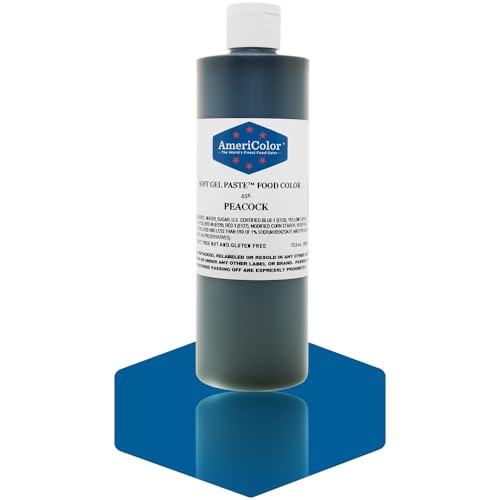 AmeriColor, Peacock, 13.5 Ounce Bottle, Soft Gel Paste Food Color