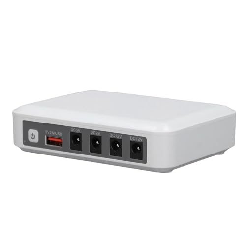 Mini UPS 6000 MAh Gran Capacidad DC 5V 9V 12V Salida Múltiples Guardias Router UPS Fuente de Alimentación de Copia de Seguridad Cámara de Seguridad de (Enchufe de la UE)