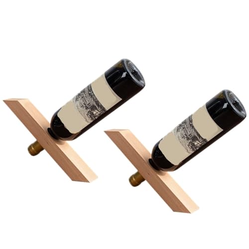 Soporte de Madera para Vino con Agujero Central Beige miniatura 1
