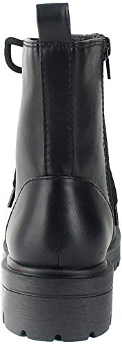 Soda Women Combat Army Military Motorcycle Riding Platform Boots Side Zipper Firm-S4