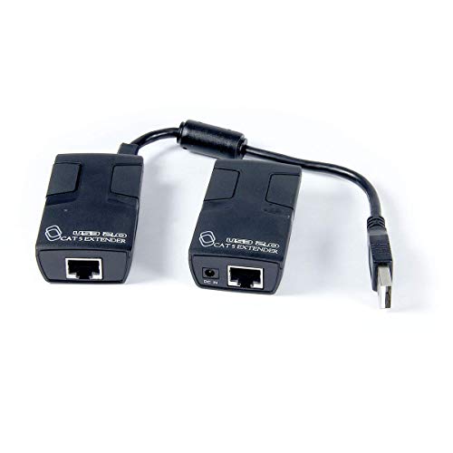 COMMFRONT Industrial USB Extender/USB Repeater, Extends 250 feet or 76 Meters Over CAT 5 Cables, Supports up to 480Mbps, Plug-and-Play, No Drivers Needed