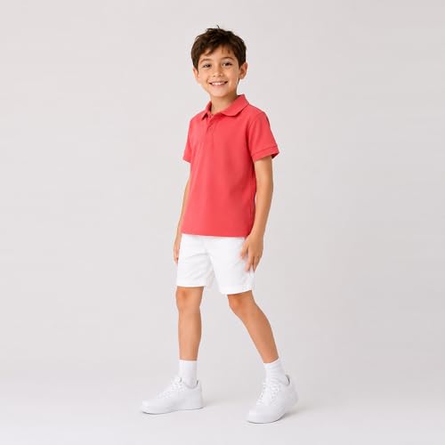 Image of Mud Kingdom Boys Polo Shirt Short Sleeve School Uniform Pique Polo Summer