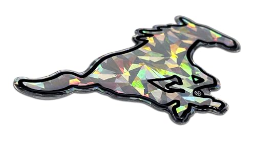 Image of Elektroplate Officially Licensed SMU Mustangs Silver Reflective Decal | Premium 3D Doming All Weather Sticker for Car, Water Bottle, Laptop, Tablet, Window, Cooler, Toolbox, Phone | Made in the USA