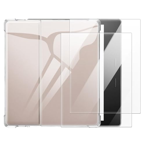 Funda Kindle Oasis 2017 transparente para evitar arañazos con cristal templado de 7 pulgadas
