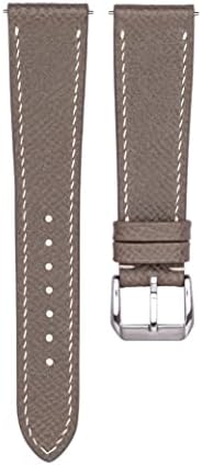 FracheHandcraft Espom Top Grain Leather Quick Release Watch Band - Handmade Premium Leather Watch Strap - Italian Genuine Leather Replacement Band 19mm 20mm 22mm (20mm, Grey/Taupe)