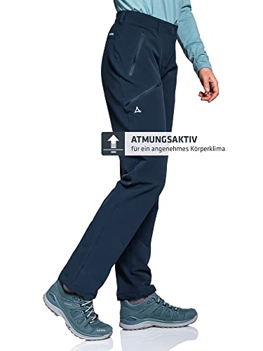 Schöffel Damen Pants Ascona Warm L, warme Wanderhose mit 4 Wege-Stretch, wasserabweisende, atmungsaktive Thermohose, navy blazer, 42