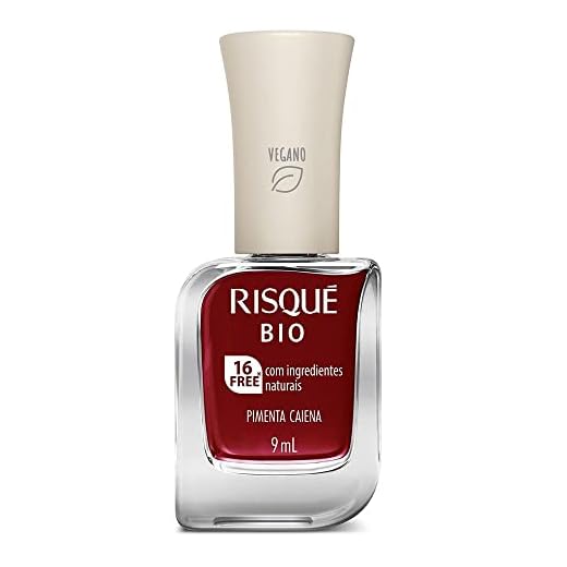 Risqué Esmalte Bio Vermelho Cremoso Pimenta Caiena 9Ml