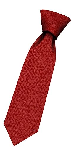 Cravate en laine pour garçon Plain Ancient Red Tartan idéale pour mariages et fêtes de famille