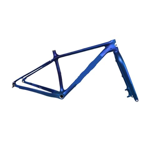 Genérico Cuadro de Bicicleta Nieve Gruesa SN05 27.5ER, Totalmente rígido Carbono, Incluye/sin Horquilla Delantera, 197mm, Trasero, 150mm(Bule Chameleon,20 Inch NO Fork)