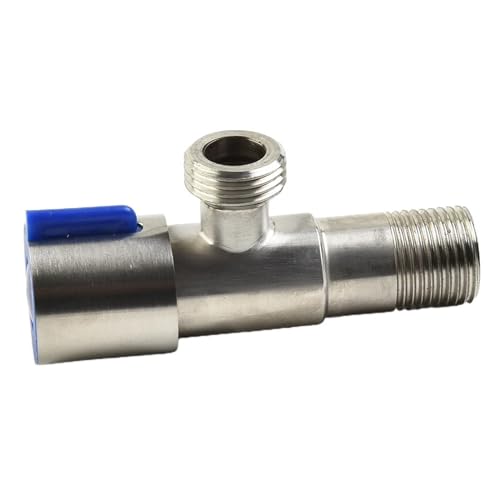 LuckQi Stainless Steel Wheel Triangle Valve Bathroom Toilet Water Stop Valve Switch Kitchen Faucet Triangle Valve Tool Accessories-1PCS, Blue