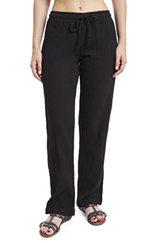 J & Ce Women's Cotton Gauze Low Waist Beach & PJ Pants