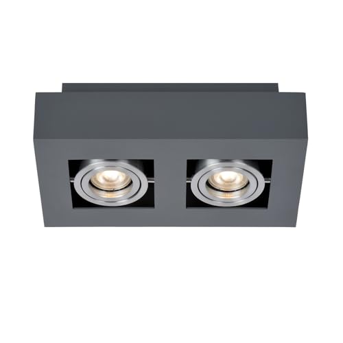 Italux Casemiro - Modern Surface Mounted Black Aluminum 2 Light, GU10