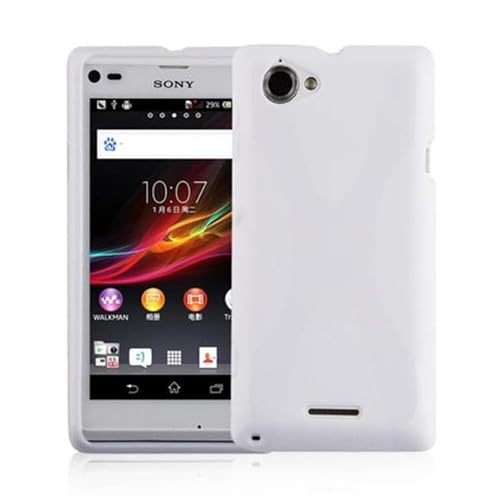 cadorabo Coque pour Sony Xperia L en Blanc - Housse Protection Souple en Silicone TPU avec Anti-Choc et Anti-Rayures - Ultra Slim Fin Gel Case Cover Bumper