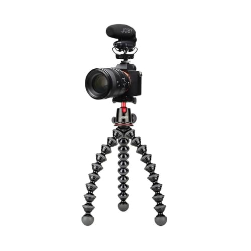 JOBY PRO Vlogger Kit, GorillaPod Camera Vlogging Kit (GorillaPod 5K Flexible Tripod, On-Camera Wavo PRO Microphone, TRR Cables), Vlog Camera Kit, Youtuber Kit, Pro Camera Content Creator Kit