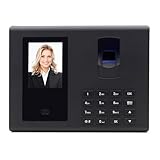 TwirlTide Biometric Time Clock Attendance Machine for Employees Access Control Machine Support 1500pcs Fingerprint/1000pcs Password/500pcs Facial Recognition Fast Recognition 6 Languages System USB Po