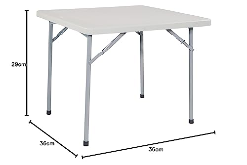 Office Star BT36 Resin Sqaure Multipurpose Table With Collapsible Legs, Indoor Outdoor Use For Banquets, Picnics, And Parties, 36 Inch, Square thumb #8