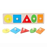 Habilidad de clasificación de colores: este rompecabezas de formas múltiples Montessori tiene bloques de madera coloridos que practican el pensamiento cerebral del niño para identificar diferentes colores y ayuda a los niños en edad preescolar a aprender a desarrollar la coordinación ojos-mano y las habilidades de percepción visual.