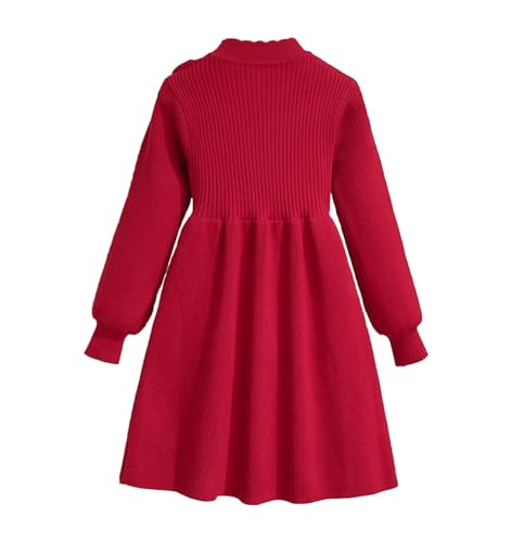 Image of Geeda Girl Winter Long Sweater Dress Woolen Knitted Dress
