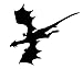 DRAGON Flying Black Decal Truck Bumper Window Vinyl Sticker