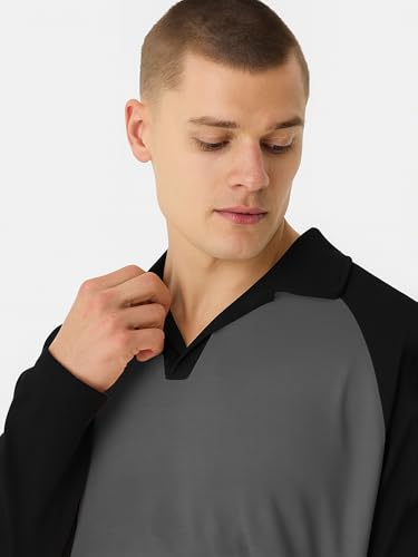 Image of Jump Cuts || Mens || Colorblock || Polo Neck || Raglan Full Sleeve || LoopKnit || Sweatshirt