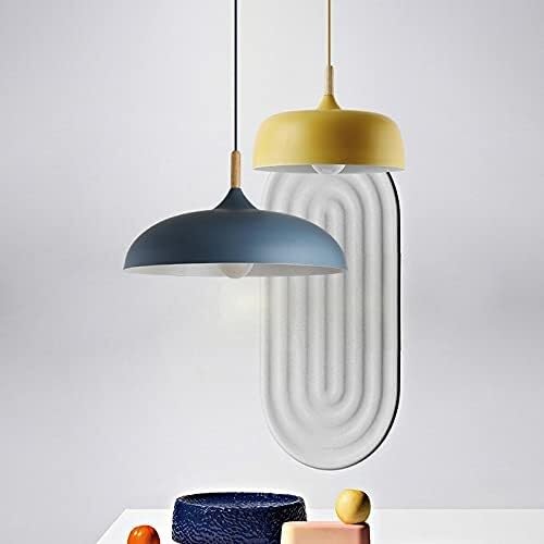 Lampe suspendue moderne bleue pour illuminer la table à manger