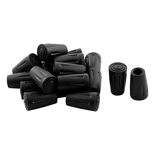 ZHuidjo Rubber Outdoor Walking Trekking Pole Stick Tip Protector Cap 1.1cm Hole Dia 20pcs (SN: ab8 112 f13 0b5 816)