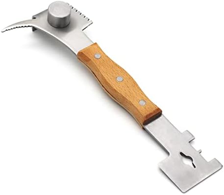 WEICHUAN Multifunction Hive Scraper Tool with Wooden Handle - Beekeeping Equipment Bee Hive Hand Tool Beekeeper Tool